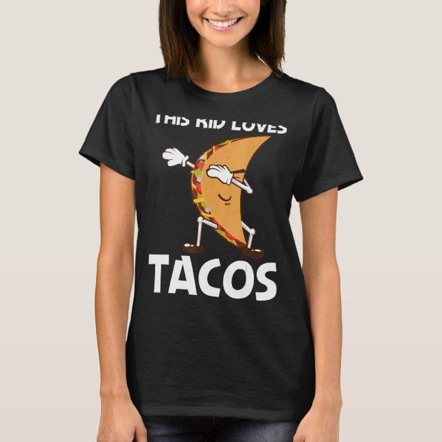 Camiseta Taco Para Crianças Rapazes Comida Mexicana (Frente)