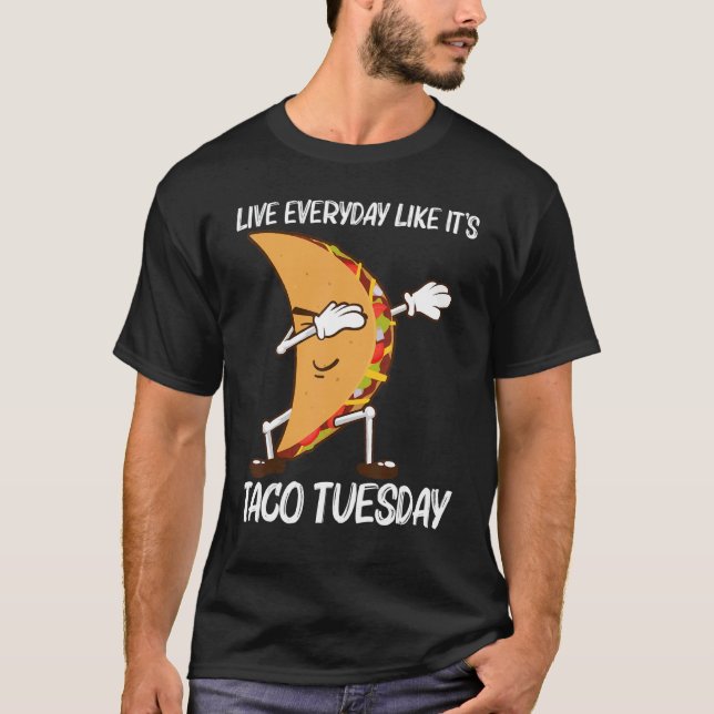 Camiseta Taco Para Homens, Comida Mexicana (Frente)