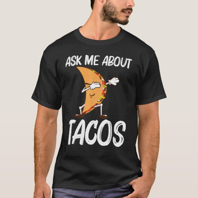 Camiseta Taco Para Homens Comida Mexicano Rua 2 (Frente)