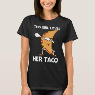 Camiseta Taco Para Meninas Mãe Prato Comida de Rua Mexicana
