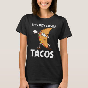 Camiseta Taco Para Meninos Crianças Comida Da Rua Mexicana