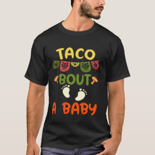 Camiseta Taco Sobre Um Anúncio De Gravidez De Bebê Cinco 