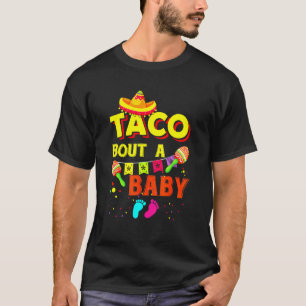 Camiseta Taco Sobre Um Anúncio De Gravidez De Bebê Cinco De