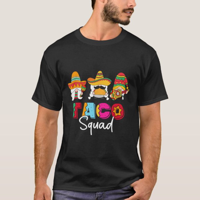 Camiseta Taco Squad Cinco De Mayo Engraçado Comida Mexicana (Frente)