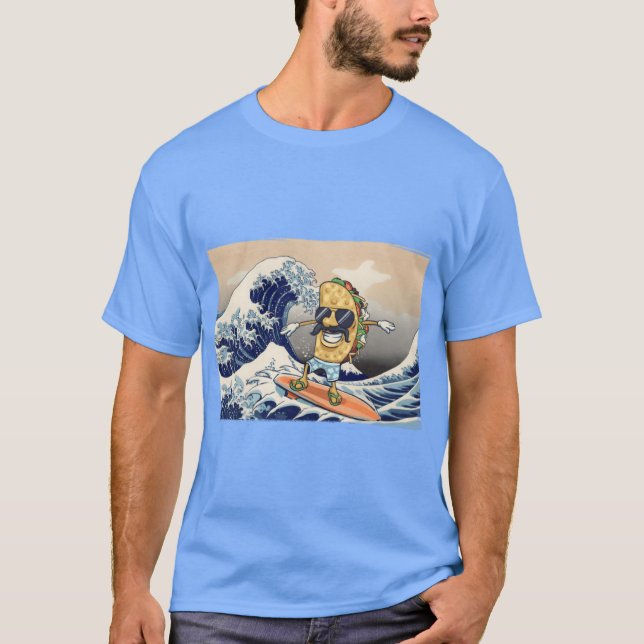 Camiseta Taco Taco Comida Mexicana Surfer Taco (Frente)