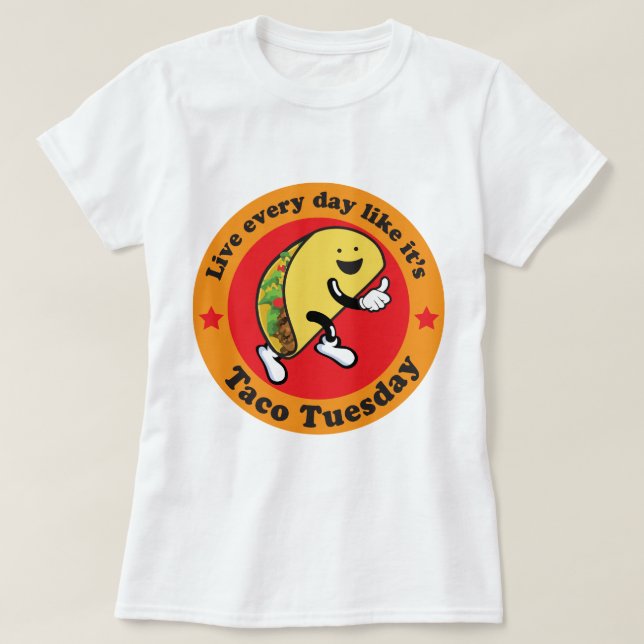 Camiseta Taco terça-feira cada dia (Frente do Design)