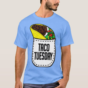 Camiseta Taco Terça-feira Comida mexicana Pocket Taco Tee