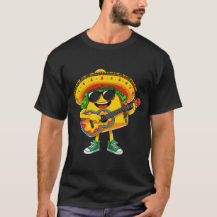 Camiseta Taco toca violão cinco de mayo engraçado mexicano