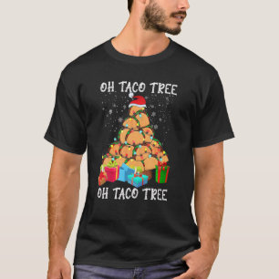 Camiseta Taco Tree Comida Mexicana Taco Sobre Natal Xma
