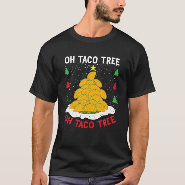 Camiseta Taco Tree Oh Taco Tree Comida Mexicana Natal T (Frente)