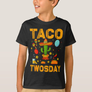 Camiseta Taco twosday cinco de mayo menino menina 2 anos
