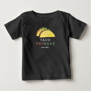 Camiseta Taco Twosday Terça-feira 2º Aniversário Menino