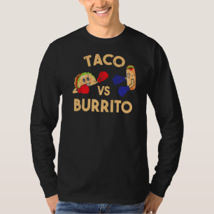 Camiseta Taco Vs Burrito Comida Mexicano Tacos Burritos Pun