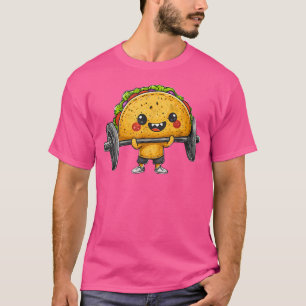 Camiseta Taco Weising Barbell Workout Comida Mexicana Nós