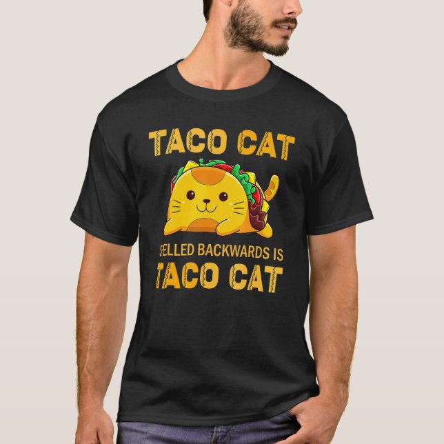 Camiseta TacoCa Para Crianças Taco Cat Cinco De Mayo TacoCa (Frente)