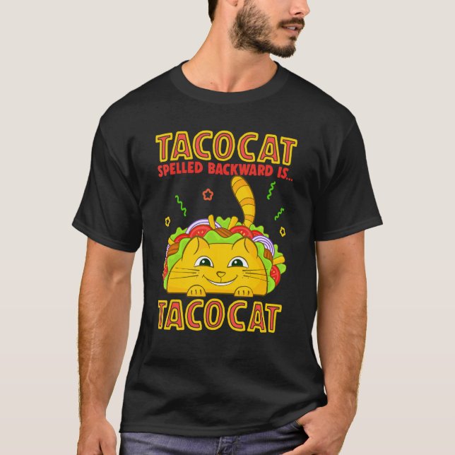 Camiseta Tacocat Costume Engraçado Gato Taco Gatinho Tacos  (Frente)