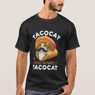 Camiseta Tacocat Escrito ao Contrário É Comida Mexicana Tac