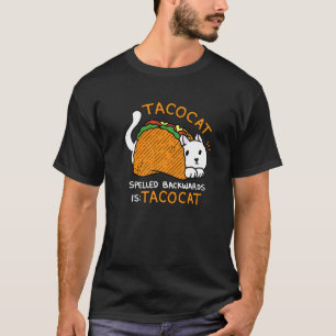 Camiseta Tacocat Escrito ao Contrário é Tacocat Gato