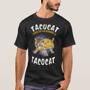 Camiseta Tacocat Escrito ao Contrário É Tacocat Gato E L