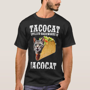 Camiseta Tacocat Escrito ao Contrário é Tacocat Gatos Diver
