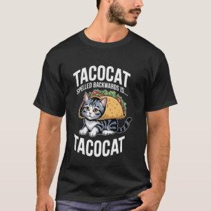 Camiseta Tacocat Escrito ao Contrário é Tacocat Gatos Diver