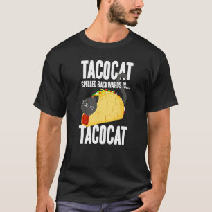 Camiseta Tacocat Escrito ao Contrário é Tacocat Taco & Gato