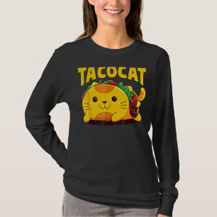 Camiseta Tacocat Ortografado Para Trás Cat Taco Mexicano 1