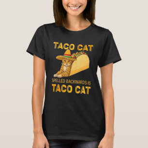 Camiseta Tacocat Ortografado Para Trás É Taco Cat Cinco De 