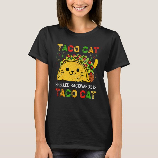 Camiseta Tacocat Ortografado Para Trás É Taco Cinco De Mayo (Frente)