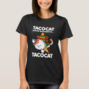 Camiseta Tacocat Ortografado Para Trás É Tacocat Cat E Taco