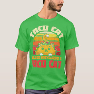 Camiseta Tacocat Ortografado Para Trás É Tacocat Funny Retr