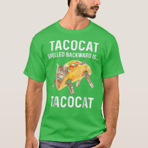 Camiseta Tacocat Ortografado Para Trás É Tacocat Love Cat E