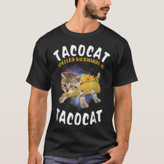 Camiseta Tacocat Ortografado Para Trás É Tacocat Tee Cat E 