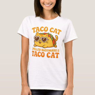 Camiseta Tacocat Ortografado Para Trás Taco Cinco de mayo