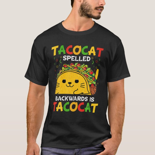 Camiseta Tacocat Spelled Backwards Is Tacocat Funny Cinco D (Frente)