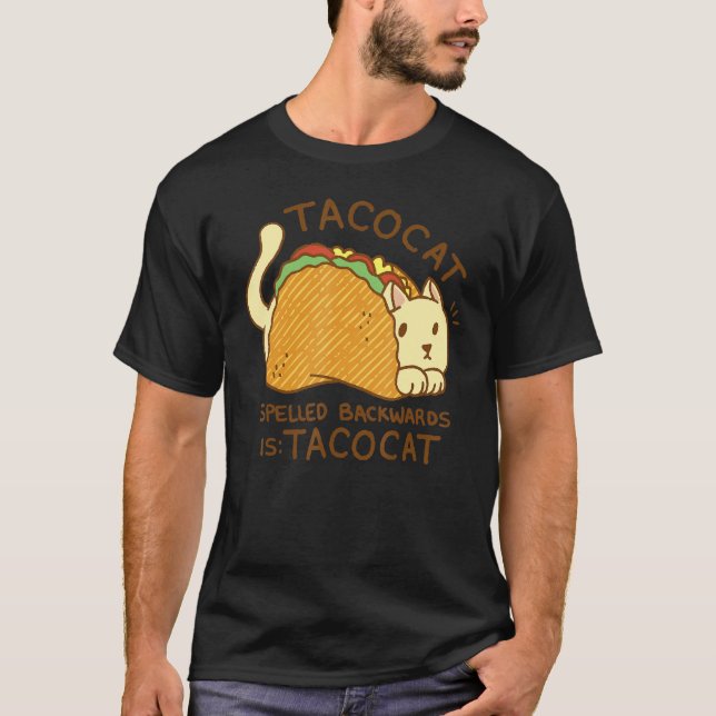 Camiseta Tacocat spelled backwards  taco cat  Cute (Frente)