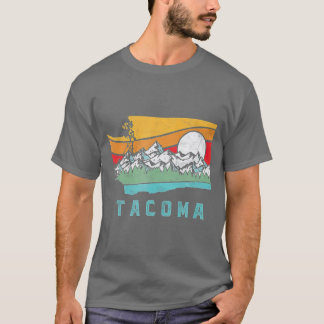 Camiseta Tacoma Washington ao ar livre Montanhas Retro
