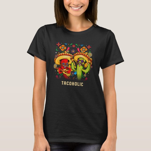 Camiseta Tacoólatra Taco Coquetel Comida Mexicana Tequila M (Frente)