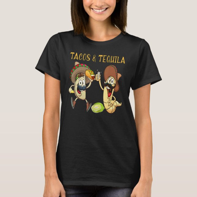 Camiseta Tacos And Tequila Patron Tequila Mens Tequila Haku (Frente)