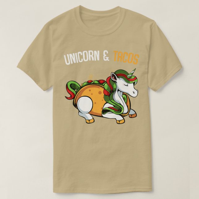 Camiseta Tacos Avocado Funny Sarcasm Unicorn Nacho Lover La (Frente do Design)