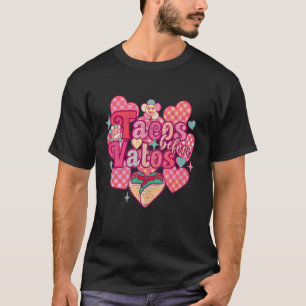 Camiseta Tacos Before Vatos Cute Pink Heart Valentines Day 