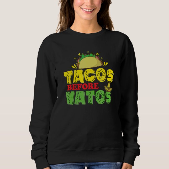 Camiseta Tacos before Vatos Holiday Mexico USA (Frente)