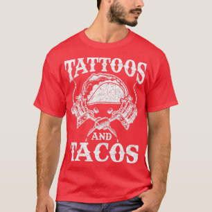 Camiseta Tacos Comidas mexicanos Tatuagem Artista de Tatuag