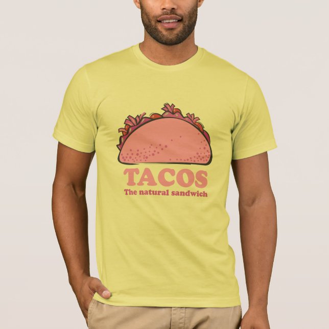CAMISETA TACOS COR-DE-ROSA (Frente)