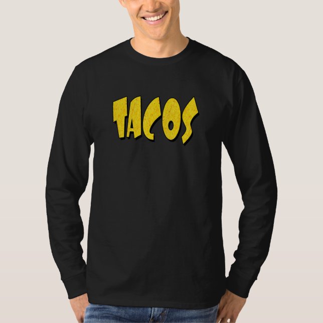 Camiseta Tacos  Corn Shell Letters (Frente)