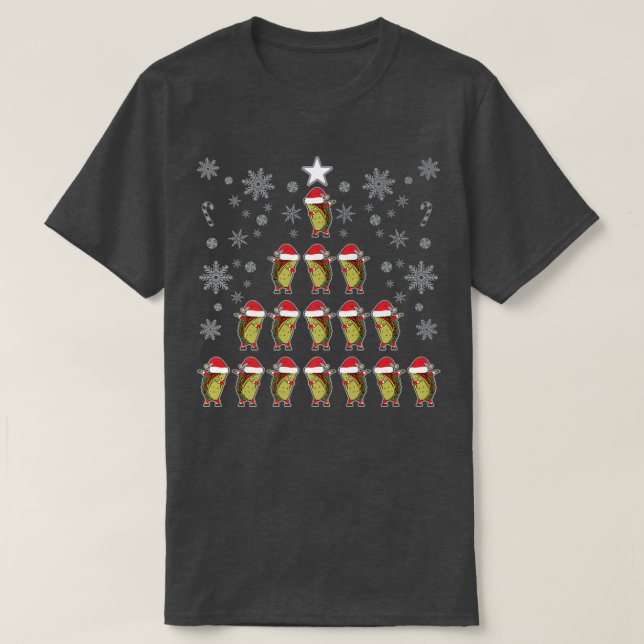 Camiseta Tacos Dapping Flocos de neve de árvores de Natal e (Frente do Design)