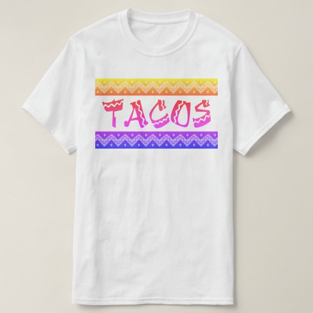 Camiseta tacos de arriba (Frente do Design)