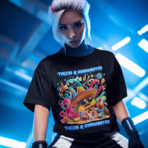 Camiseta Tacos de sombrero e óculos de sol e margaritas