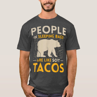 Camiseta Tacos de Urso Engraçados Dormindo