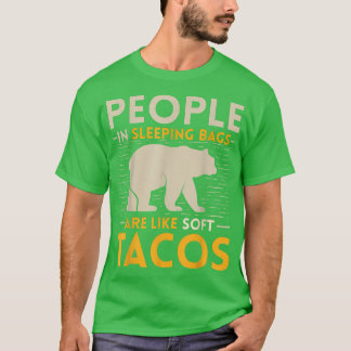 Camiseta Tacos de Urso Engraçados Dormindo